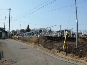 洋野町大野2案件目、架台設置完了