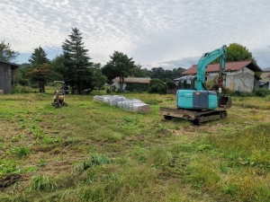 三戸郡三戸町案件、架台設置開始