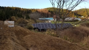 八戸市豊崎町案件Ａ区画、パネル設置開始