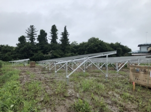 栗原市金成藤渡戸案件、架台設置完了