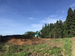階上町山舘前案件、造成開始