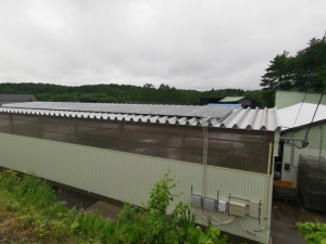 八戸市南郷屋根案件、電気工事完了