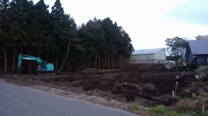三沢市五川目案件、伐採完了・造成開始